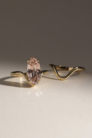 Madison - 3.15ct Lab Diamond Oval Cognac Step Cut Engagement Ring