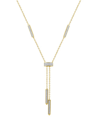 9k Yellow Gold Diamond Drop Pendant & Chain