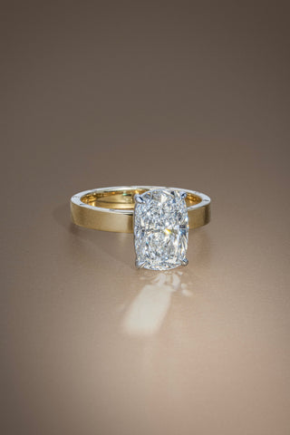 Noah - 3.01ct Lab Elongated Cushion Cut Diamond Engagement Ring