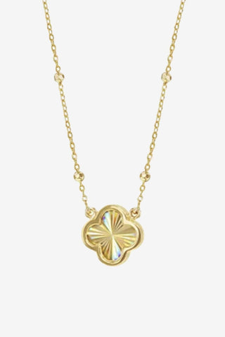 9k YG Rainbow Petal Necklace