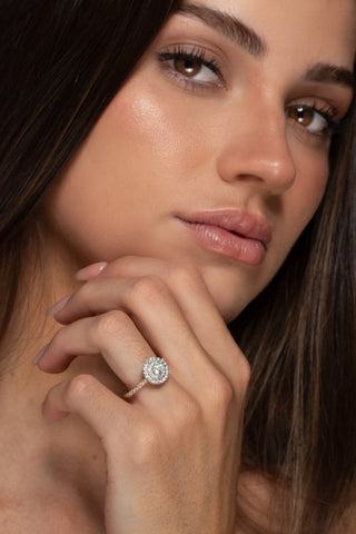 Selene - Round Double Halo Engagement Ring