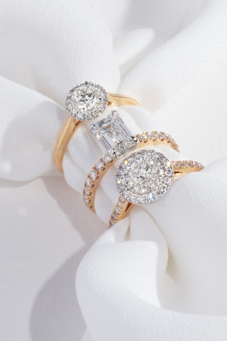 Selene - Round Double Halo Engagement Ring
