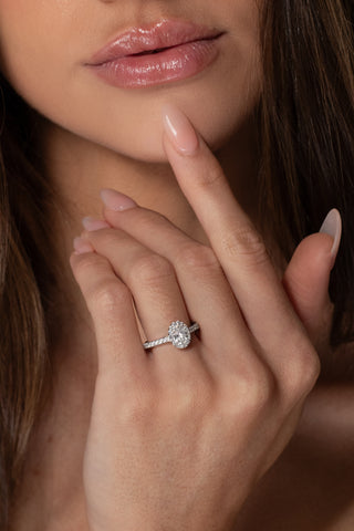 Blythe - Oval Halo Engagement Ring
