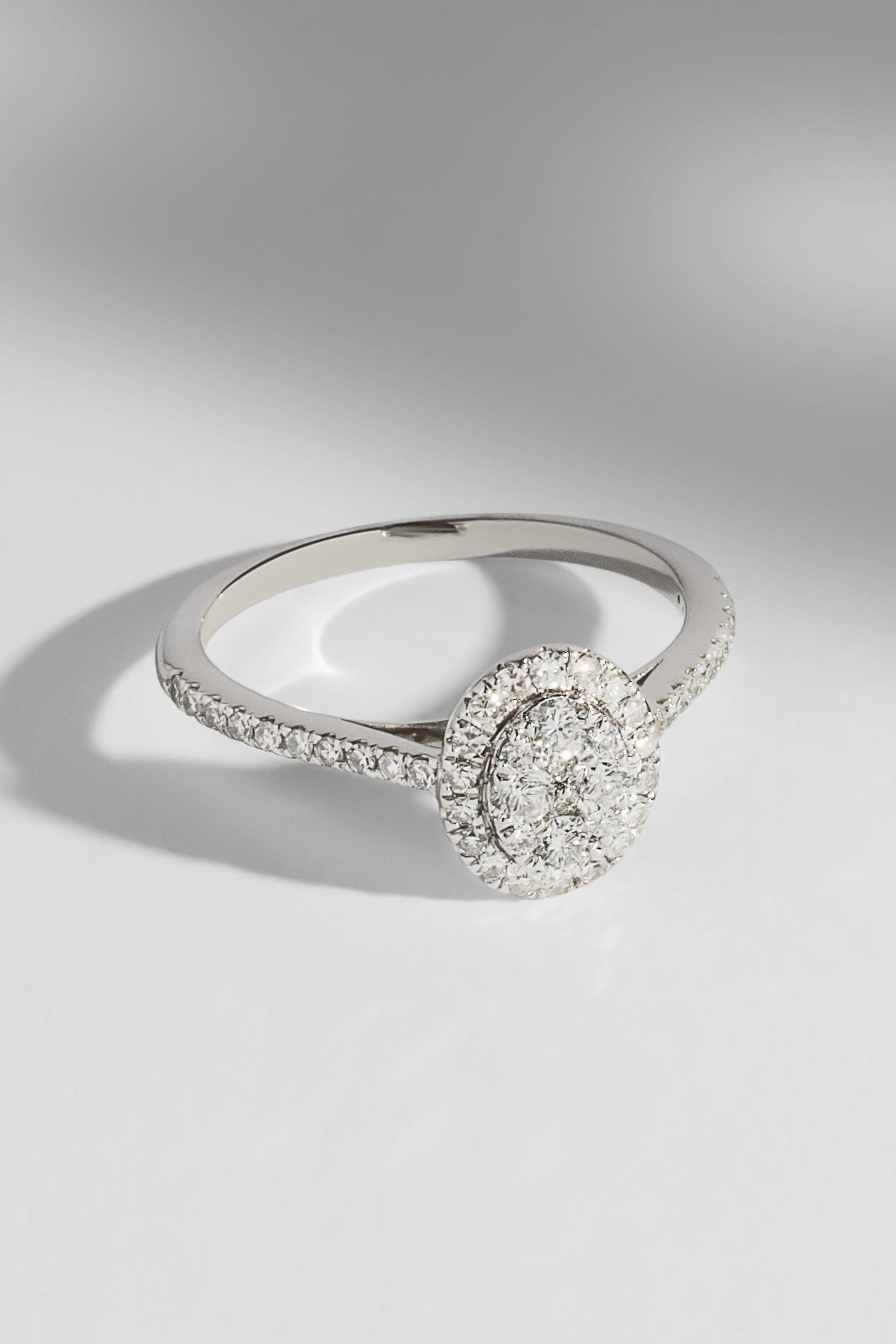Suki Oval Halo Cluster Engagement Ring – Greg Neill Son Fine
