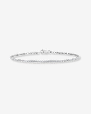 10k White Gold 1.25ct Lab-grown Diamond Tennis Bracelet