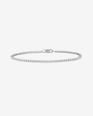 10k White Gold 1.70ct Lab-grown Diamond Tennis Bracelet
