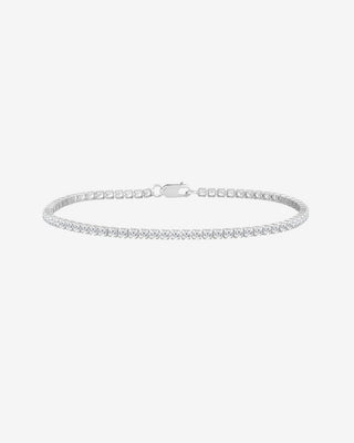 10k White Gold 2.25ct Lab-grown Diamond Tennis Bracelet