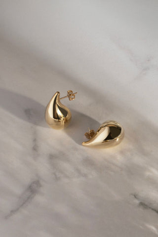Elena Large Teardrop Stud Earrings