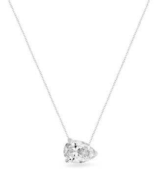Tess 9k white gold necklace with 0.50ct pear-shaped lab-grown diamond