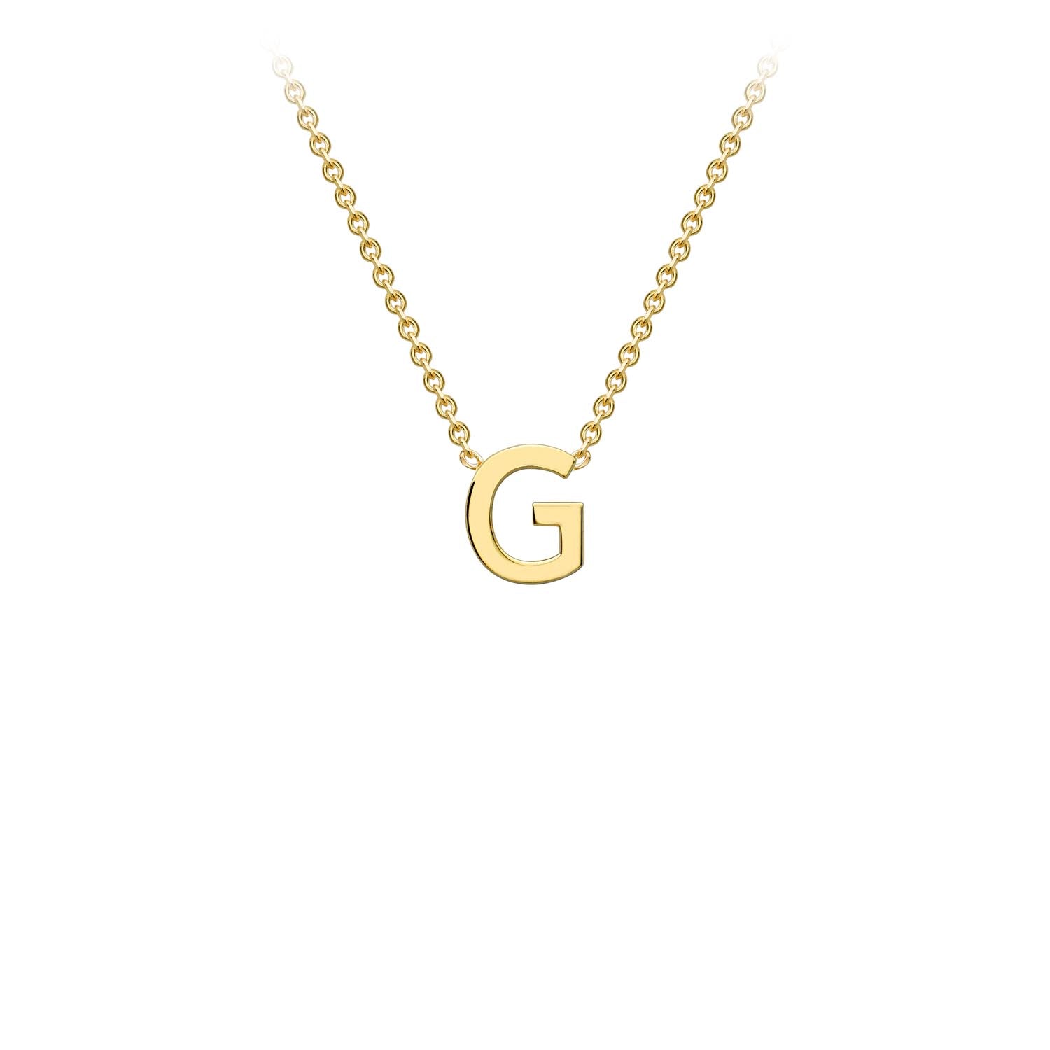 9k Yellow Gold Petite Initial Necklace