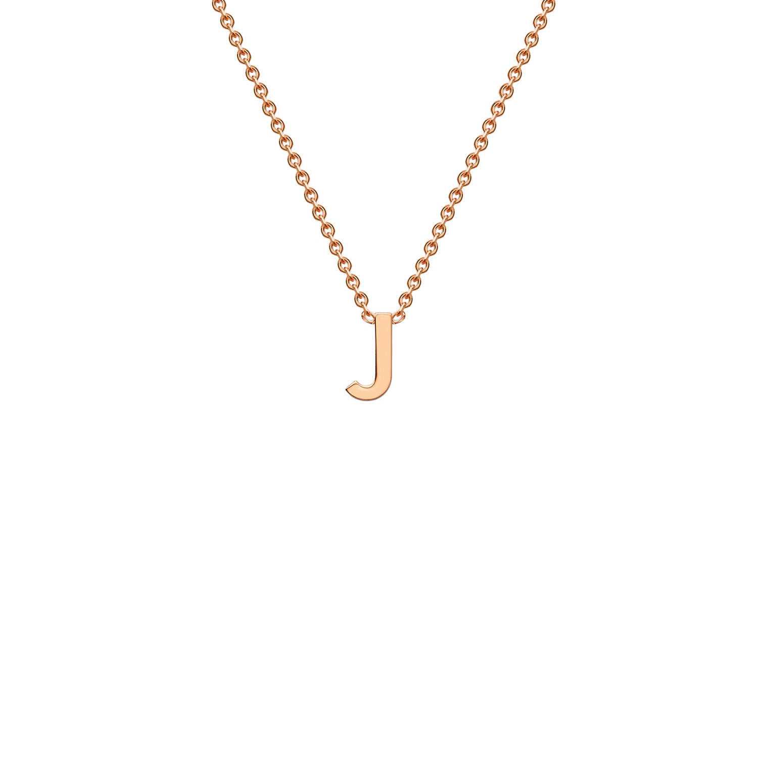 9k Rose Gold Petite Initial Necklace